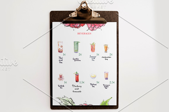 Watercolor vector tea & beverages-6 in Illustrations - product preview 6