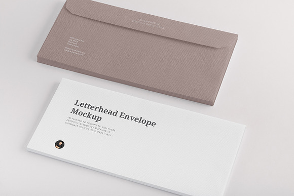 Letterhead Envelope Mockup 02 in Branding Mockups - product preview 4