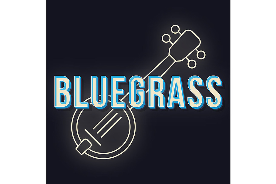 Bluegrass vintage 3d lettering