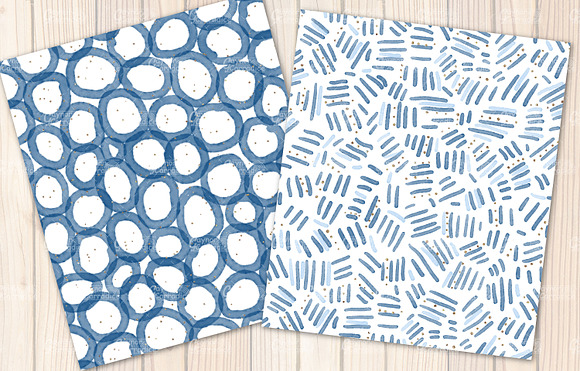 Tranquil abstract seamless patterns in Patterns - product preview 1