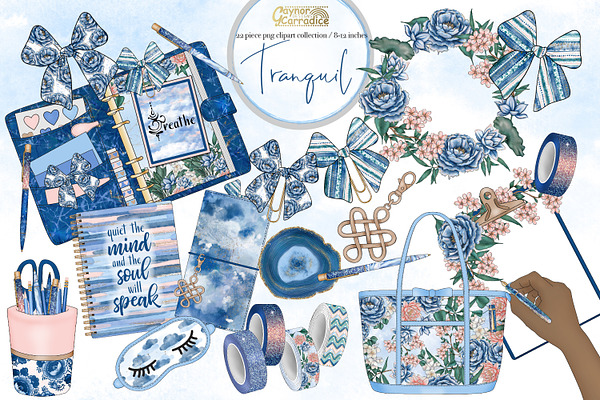 Tranquil planner clipart