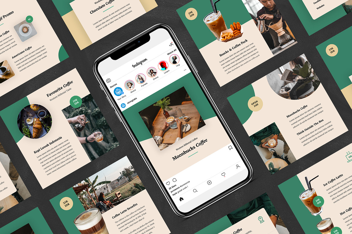 Coffee Shop Instagram Post PPT in PowerPoint Templates - product preview 8