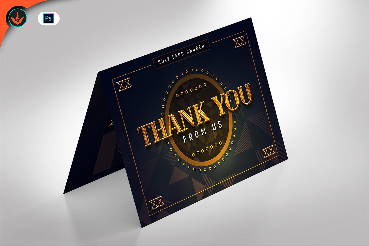 Gold Art Deco Gala Thank You Card in Card Templates - product preview 8