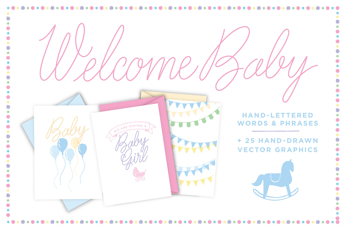Welcome Baby (ALL Vectors) in Graphics - product preview 8