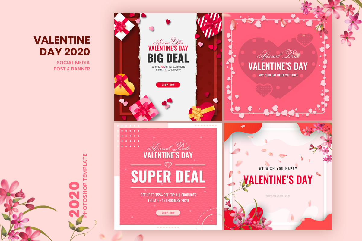 Valentine Social Media Post Template in Instagram Templates - product preview 8