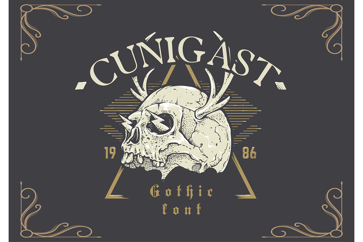Cunigast Gothic Font in Blackletter Fonts - product preview 8