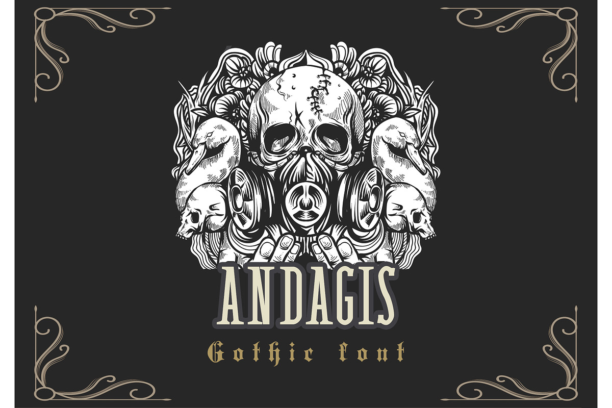 Andagis Gothic Font in Blackletter Fonts - product preview 8
