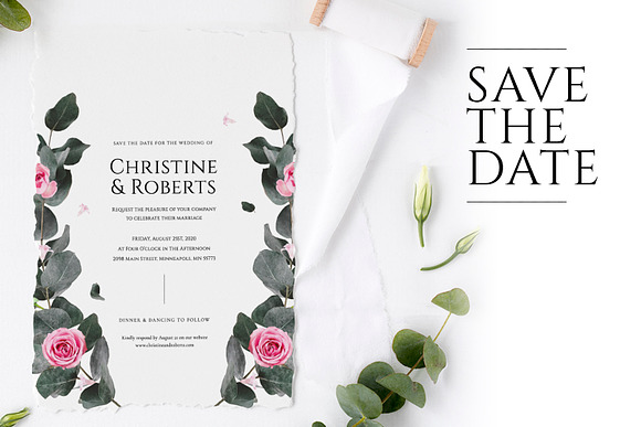 Eucalyptus Foliage Wedding Suite in Wedding Templates - product preview 1