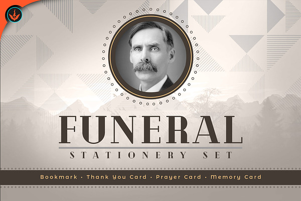 Art Deco Funeral Stationery Set