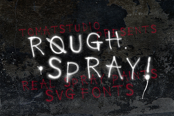 Rough Spray SVG typeface in Display Fonts - product preview 8