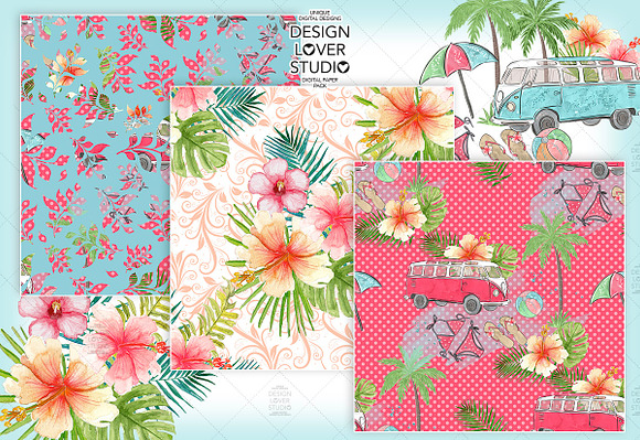 Go to the Beach digital paper pack in Patterns - product preview 2