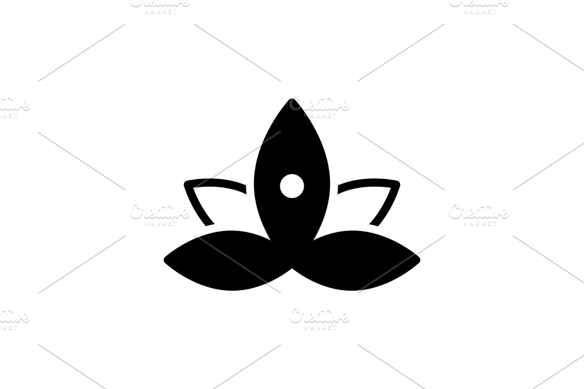 Yoga flower icon in Icons - product preview 8