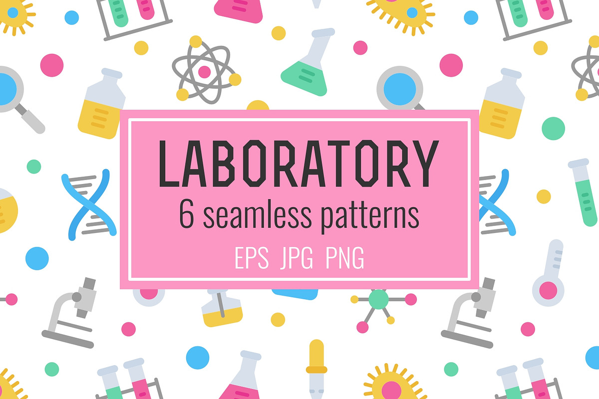 6 laboratory seamless patterns in Patterns - product preview 8