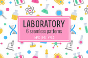 6 laboratory seamless patterns