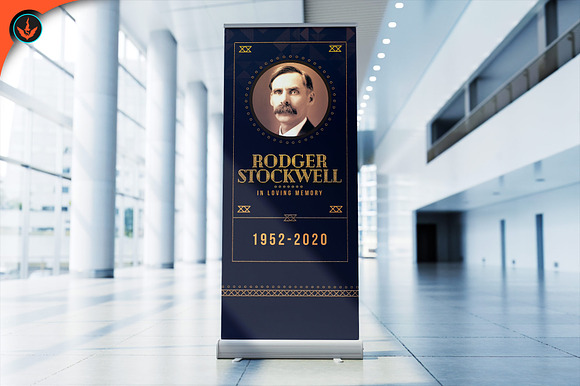 Art Deco Funeral Roll Up Banner in Templates - product preview 6