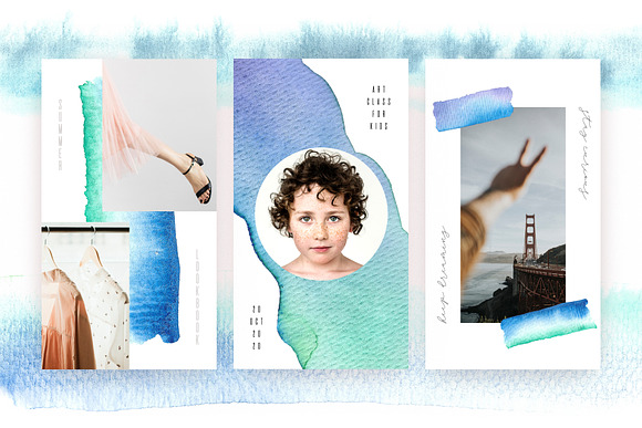 Watercolor Instagram Stories in Instagram Templates - product preview 6