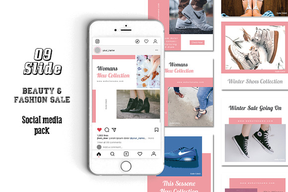 Fashion Instagram Post or Stories in Instagram Templates - product preview 1