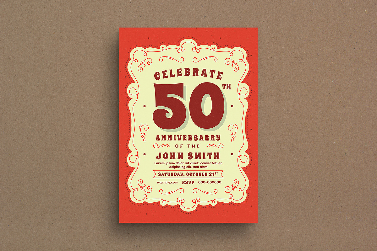 Carnival Anniversary Invitation in Card Templates - product preview 8