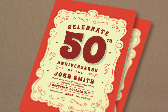 Carnival Anniversary Invitation in Card Templates - product preview 1