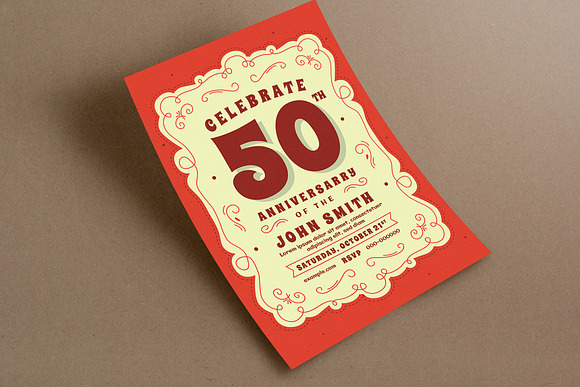 Carnival Anniversary Invitation in Card Templates - product preview 2