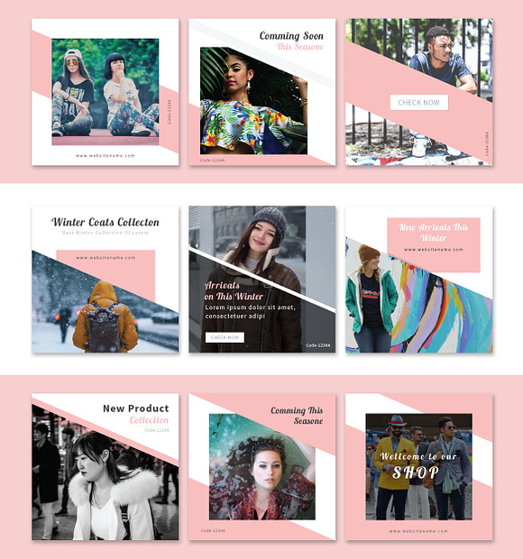 Modern Social Media Pack For Fashion in Instagram Templates - product preview 4
