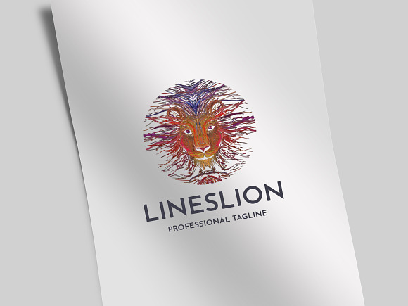 Lines Lion Logo in Logo Templates - product preview 1