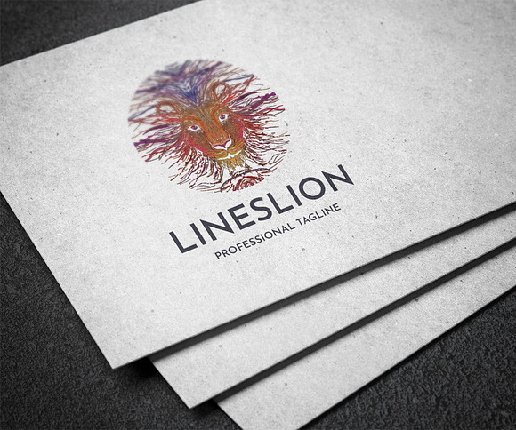 Lines Lion Logo in Logo Templates - product preview 3