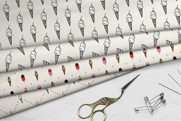 4 Ice Cream patterns in Patterns - product preview 1