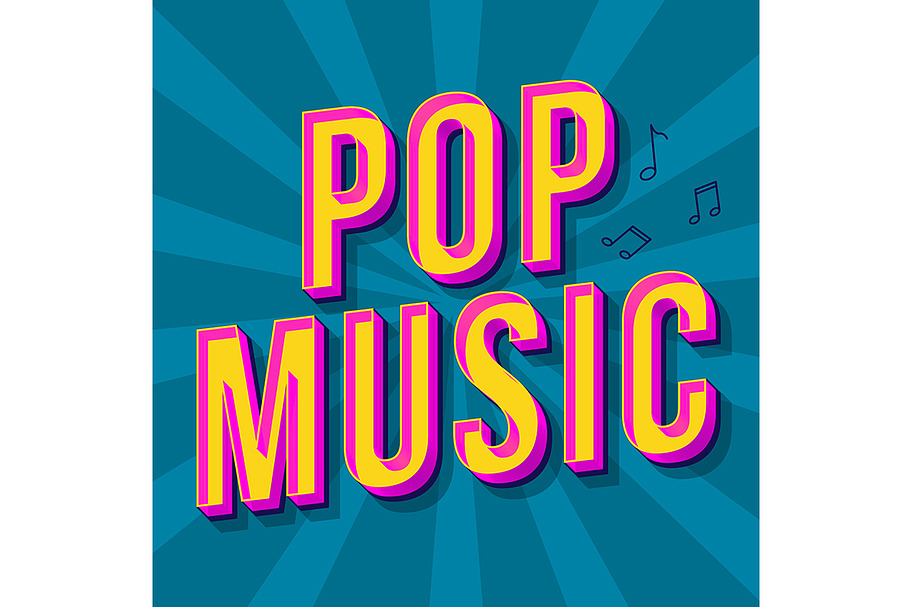 Pop music vintage 3d lettering in Add-Ons - product preview 8