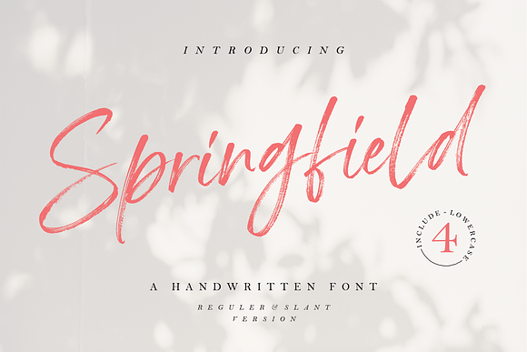 Springfield | Handwritten Font in Handwriting Fonts - product preview 1