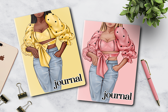 Fashion Illustration Spring Clipart in Illustrations - product preview 5