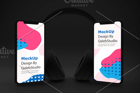 Dark iPhone Music App Mockup in Mobile & Web Mockups - product preview 4