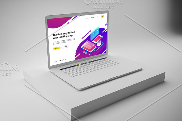 Clean Macbook Pro Mockup V.2 in Mobile & Web Mockups - product preview 2