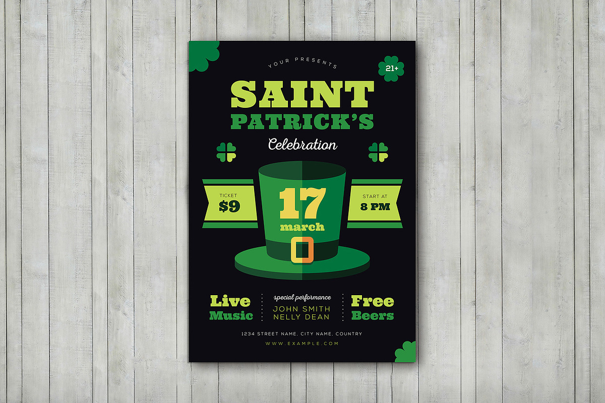 Saint Patricks Flyer Template in Flyer Templates - product preview 8