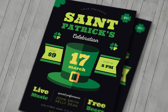 Saint Patricks Flyer Template in Flyer Templates - product preview 1