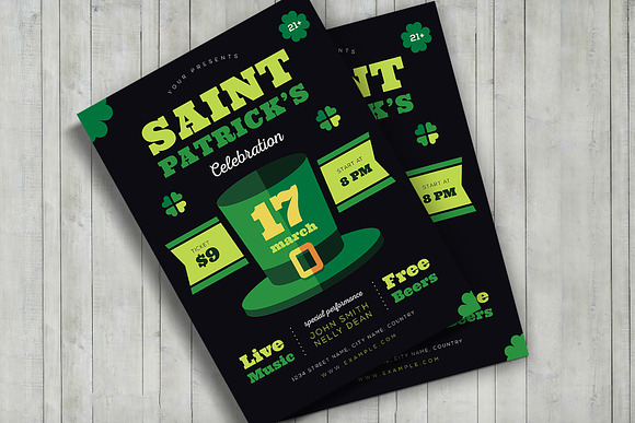 Saint Patricks Flyer Template in Flyer Templates - product preview 2
