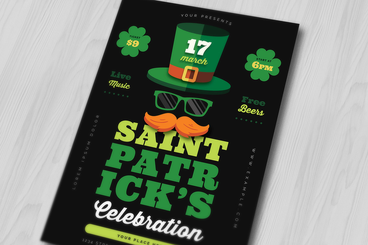 Saint Patricks  Flyer Template in Flyer Templates - product preview 8