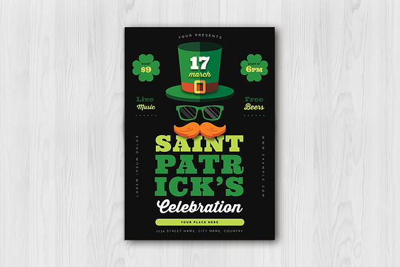 Saint Patricks  Flyer Template in Flyer Templates - product preview 2