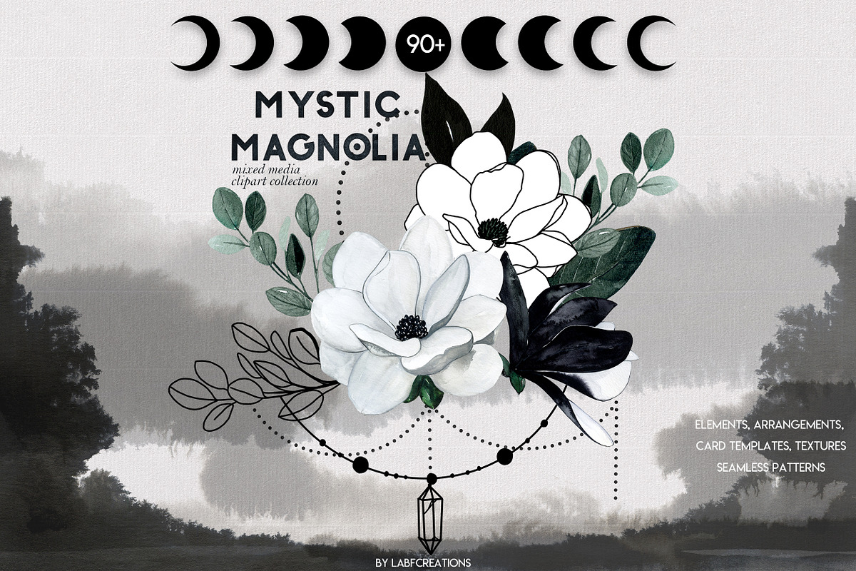 -25% OFF Mystic Magnolia flowers in Illustrations - product preview 8