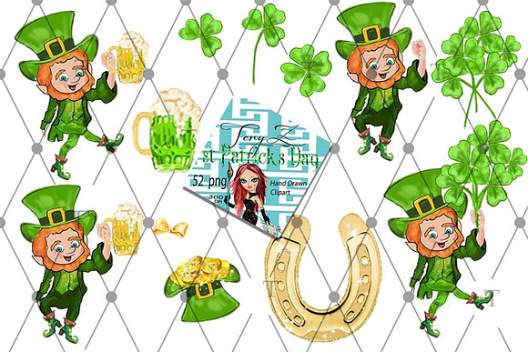 St Patrick's Day Clipart in Illustrations - product preview 1