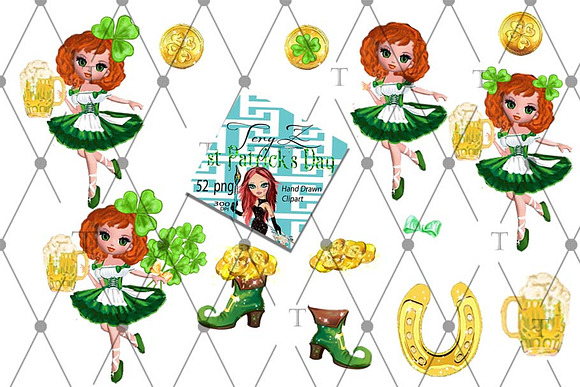 St Patrick's Day Clipart in Illustrations - product preview 2