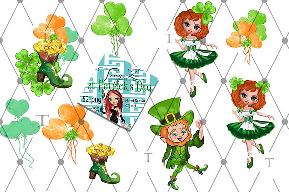 St Patrick's Day Clipart in Illustrations - product preview 3