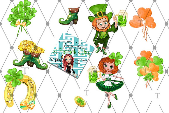 St Patrick's Day Clipart in Illustrations - product preview 4