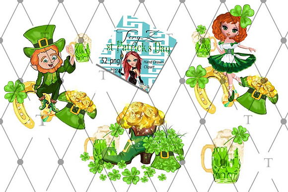 St Patrick's Day Clipart in Illustrations - product preview 5