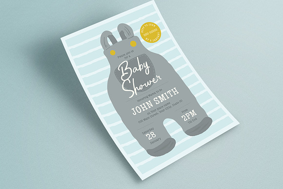 Baby Shower Invitation Card in Card Templates - product preview 1