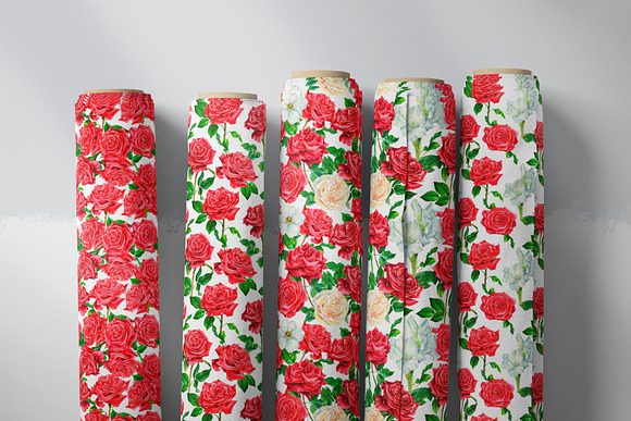 Bouquet of red and white flowers in Illustrations - product preview 9
