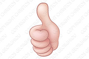 Thumbs Up Hand Cartoon Icon