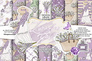 Lavender Girl digital paper pack
