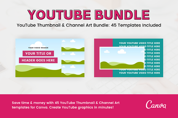 YouTube Template Bundle for Canva