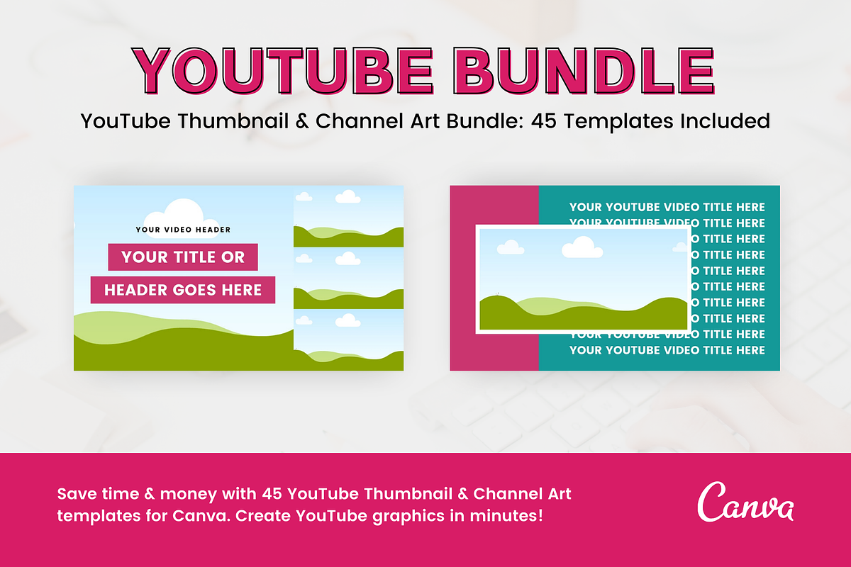 YouTube Template Bundle for Canva in YouTube Templates - product preview 8